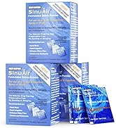 SinuAir Saline Packets for Sinus Rinse - Premixed Salt Solution Powder for SinuPulse Elite System...