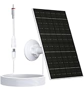 VUEBEE 7W Solar Panel for Ring Camera, Solar Charger with USB-C &amp; 3.5mm Ports for Ring Stick Up &amp;...