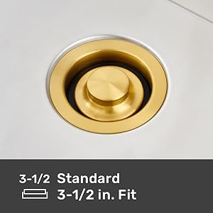 Luxier GD02 Kitchen Sink Garbage Disposal Flange and Stopper