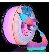 Goto Guard Glow in The Dark Filament Rainbow PLA, Multicolor 3D Printing Filament 1.75mm, Luminou...