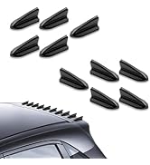 Diamall 10 PCS Diffuser Shark Fin Kit, Self-Adhesive Spoiler Roof Air Vortex Generator Diffuser S...
