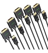 UVOOI DisplayPort DP to DVI Cable 6.6 Feet 5-Pack, Display Port to DVI-D Cable Adapter Male to Ma...