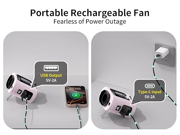 portable rechargeable fan