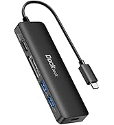 USB C Hub HDMI PD Adapter, Dockteck 6-in-1 Type C Hub with 4K 60Hz, 100W PD, SD & microSD Card Re...