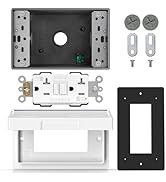 ELEGRP Outdoor GFCI Outlet Kit, with Weatherproof Cover and Box, 1 Gang, 20 Amp TRWR Self-Test GF...