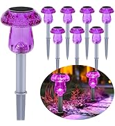 Solar Lights Outdoor, 8 Pack Solar Pathway Lights Outdoor, Solar Powered LED Mushroom Solar Garde...