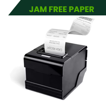 Jam Free 3 1/8 x 230 thermal paper receipt rolls