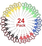 24 Packs Scissors, 8" Multipurpose Scissors, Ultra Sharp Blade Shears, Comfort-Grip Handles, Stur...