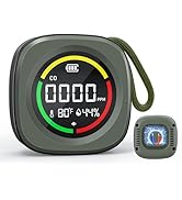 Portable Carbon Monoxide Detector for Travel, 168H Standby, CO Detector with Magnetic Back, 3-in-...