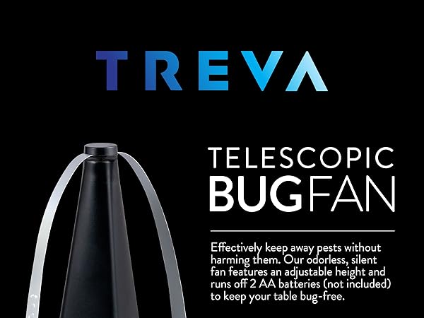Treva Telescopic Bug Fan Black