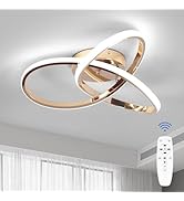 CANEOE LED Ceiling Light Fixture,3-Colors Dimmable Modern Ceiling Light with Remote Control Rose ...