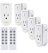 BN-LINK ES1513-5-2 Wireless Remote Control Outlet with Extra Long Range (5 Pack)