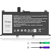 COWOOGMZ New 74WH 357F9 Laptop Battery for Dell Inspiron 15 7000 Gaming 7557 7559 7566 7567 15 50...