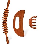 3-in-1 Wood Therapy Massage Tools Wooden Gua Sha Lymphatic Drainage Massager Body Sculpting Tools...