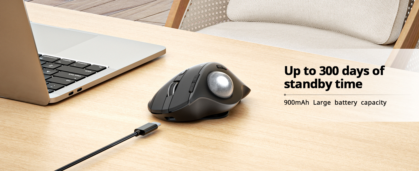 EM01 NL Ergonomic Trackball Mouse