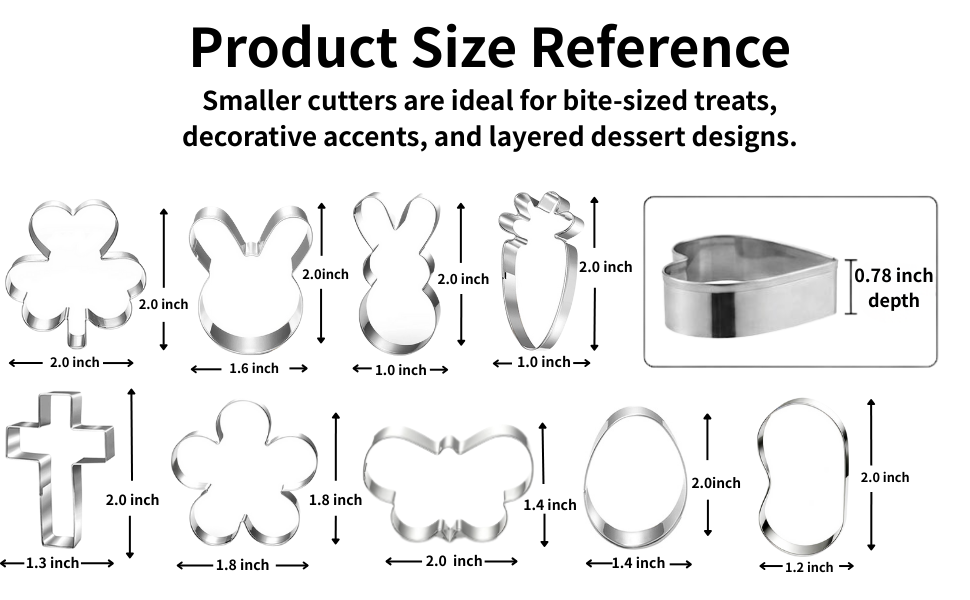 LUBTOSMN 9-Piece Mini Easter Cookie Cutter Set