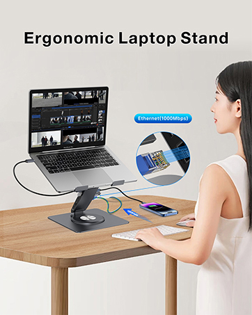 Ergonomic laptop stand