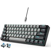 abucow Gaming Keyboard Minimalist Portable Wired Ultra-Compact Mini Imitation 61 Keys RGB Backlit...