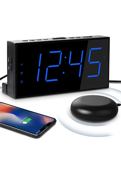 loud alarm clock with bed shaker