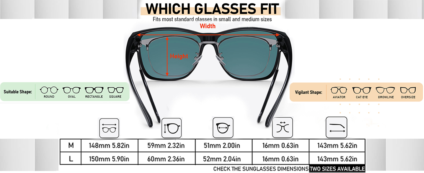Polarized Sunglasses Fit Over Glasses for Men Women