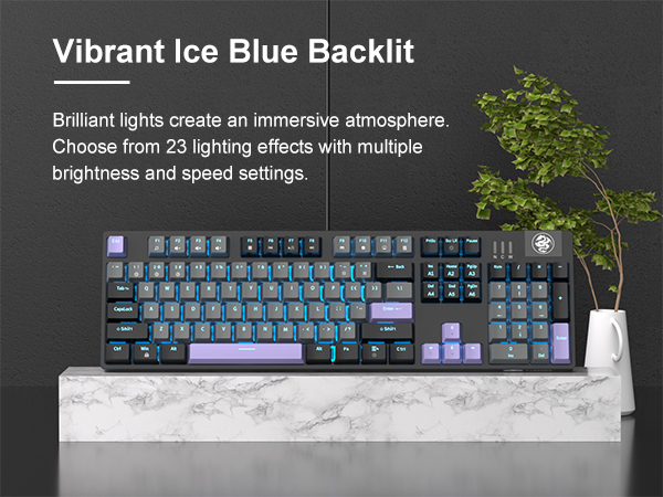 Vibrant Ice Blue Backlit
