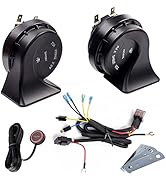 Car Horn 12V Truck Horn with Button Kit, Banhao Train Horn Waterproof High Low Tone Universal Fit...