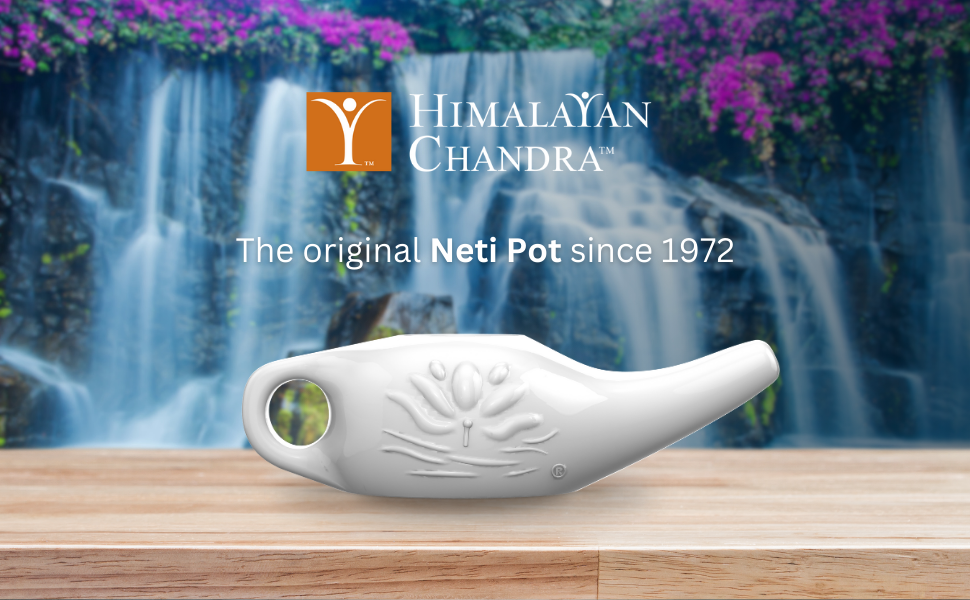 Himalayan Sinus Rinse Porcelain Neti Pot with 30 Sachets