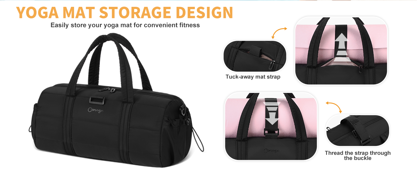 medium gym bag yoga holder