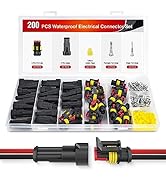 Nilight 20 Kits 2 Pin Electrical Connector ?Male Female Terminal Wire Connector 2 Position Waterp...