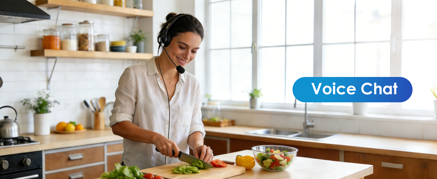 wired headset with mic for work