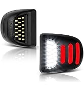 LESAUCE Red OLED Neon Tube LED License Plate Lights Tag Lights Assembly Replacement for Chevy Sil...