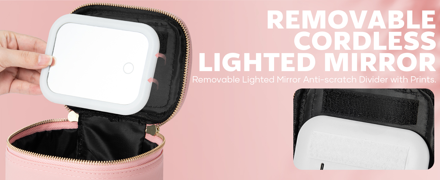 makeup bags with mirror
