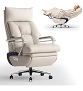OKUP M80A Dual Motor Electric Executive Office Chair with Footrest, Comfortable Reclining Office ...