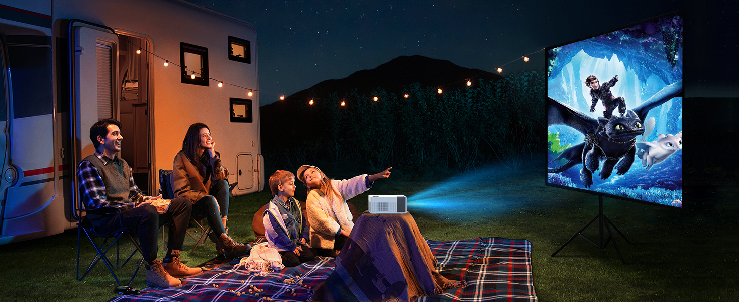 Projector Outdoor 5G Wifi Bluetooth Movei Video 4K 1080P Portable Home Theater Indoor Phone