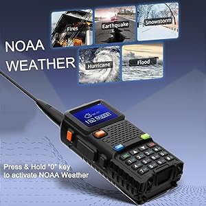 BAOFENG 5RM 10W Ham Radio Multi-Band Two Way Radio NOAA Weather Receiver Handheld Walkie Talkies