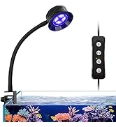 hygger 30 Watts Aquarium LED Reef Light, Dimmable Full Spectrum Marine LED Fish Tank Light Saltwa...
