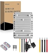 Nilight 360W 48V 36V to 12V 30A DC Converter Regulator Reducer with Fuse Golf Cart Voltage Conver...