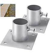 Desunqin 4-3/5" Stationary Dock Base Plate Hardware Stationary Dock Hardware Galvanized, Heavy Du...