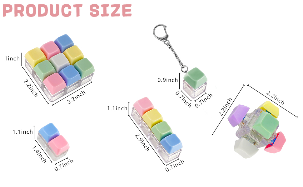 5 Pack Keyboard Fidget Toy