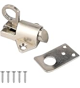 DOERDO Latch Lock Zinc Alloy Automatic Spring Load Bolt Latch, Self Closing Pull Ring, Security D...