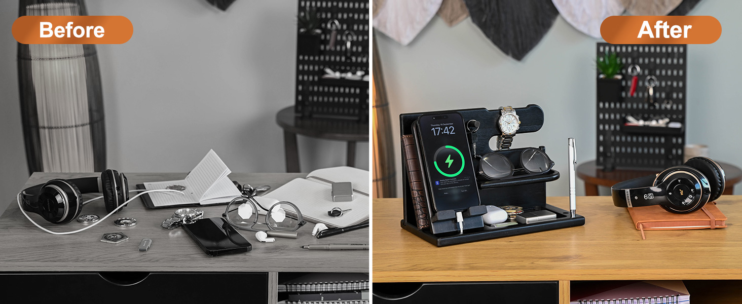 Handcrafted Wooden Phone Docking Station