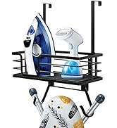 TJ.MOREE Over The Door/Wall Mount Ironing Board Hanger, Laundry Room Iron and Ironing Board Caddy...