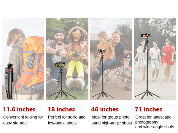 Huryfox Selfie Stick Phone Tripod