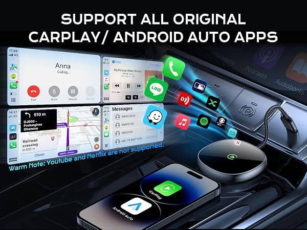 apple carplay,android auto wireless adapter,car play wireless adapter,wireless apple carplay adapter