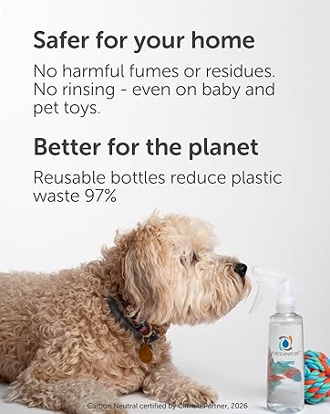Pet-safe cleaner with reusable bottle for safer, eco-friendly cleaning.