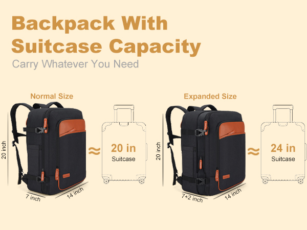 Backpack With Suitcase Capacity