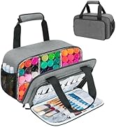 NCONCO Acrylic Paint Organizer Case, Paint Organizers and Storage Hold up to 54 Bottles (2 oz) Cr...