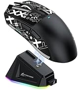 MAGIC-REFINER Attack Shark X11 59g Superlight Wireless Gaming Mouse with Grip Tape, RGB Charging ...