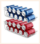 Utopia Kitchen Clear Soda Can Organizer - Fridge Organizer Bins - Set of 4 Drink Organizer For Fr...