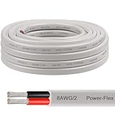 8 Gauge Marine Wire, 10FT 8 AWG Tinned Copper Oxygen-Free Boat Cable Duplex, Waterproof &amp; Corrosi...